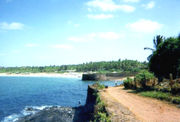 Ruins of Fort Aguada in north Goa; one of the defences that the Portuguese built during their reign.