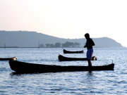 Fishing in the Chapora river.