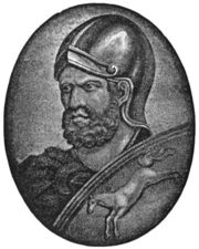 Hannibal Barca: a 19th century engraved portrait based on the Capua bust
