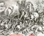 Painting of the Battle of Zama by Cornelis Cort, 1567