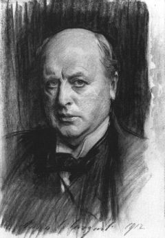 "Portrait of Henry James," charcoal sketch by John Singer Sargent (1911)