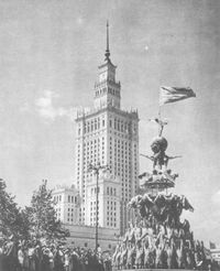 The Warsaw Palace of Culture and Science, initially called "Stalin's Palace", was a controversial gift from Soviet leader Joseph Stalin.
