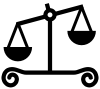 Unbalanced scales, showing inequality