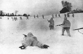 The Battle of Moscow during Operation Barbarossa.