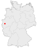 Location of Düsseldorf in Germany