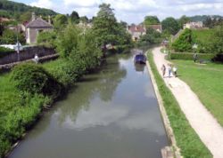The Kennet and Avon Canal at Bathampton, near Bath, England