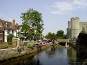 The River Great Stour runs through Westgate Gardens in Canterbury's city centre.