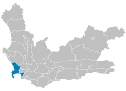 Location of the City of Cape Town in Western Cape Province