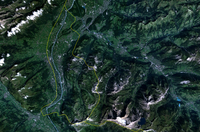 Satellite image of Liechtenstein.