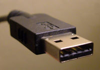 A typical Universal Serial Bus ("USB") Type A cable; the USB has become standard on modern Mac computers.