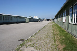 The Mauthausen parade ground – a view towards the main gate