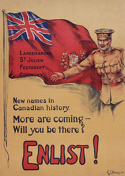 A Canadian recruiting poster from the First World War.