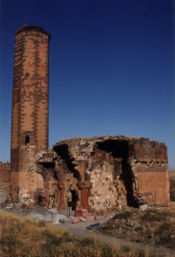 The ruins of Menüçehr Camii near Kars, Turkey, believed to be the oldest Seljuk mosque in Anatolia.