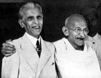 Jinnah with the Mahatma, 1944.