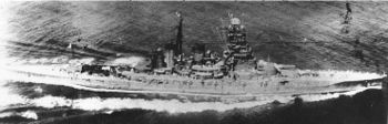 Japanese battleship Hiei in 1942