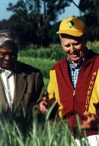 Borlaug in Mexico in 2000.
