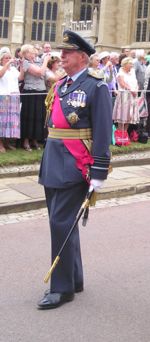 Air Chief Marshal Sir Richard Johns, wearing the star, riband and badge of a military Knight Grand Cross of the Order of the Bath