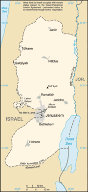 Map of the West Bank.