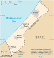 Map of the Gaza Strip.