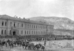 The Turkish Hospital in Damascus on 1 October 1918, shortly after the entry of the 4th Australian Light Horse Regiment.