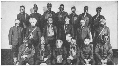 Various gas masks employed on the Western Front during the war.