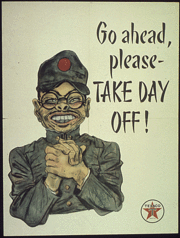 US Office for War Information, propaganda message: working less helps our enemies