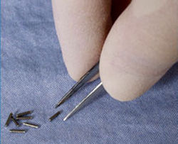 Brachytherapy for prostate cancer is administered using "seeds," small radioactive rods implanted directly into the tumor.