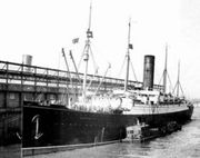 Carpathia docked at Pier 54 in New York following the rescue