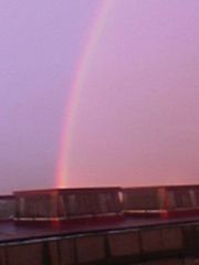  Rainbow in Moscow during the winter time is very rare