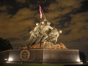 The U.S. Marine Corps War Memorial, located in Arlington, Virginia