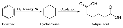 Benzene is routinely reduced to cyclohexane using Raney nickel for the production of nylon.