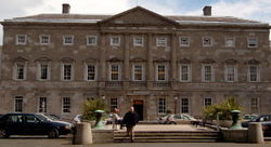 Leinster House, the seat of Oireachtas Éireann (the Irish parliament).