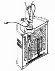 Cutaway American M16A2 Bounding Mine, developed from the S-mine