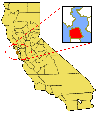 Location of the City and County of San Francisco, California