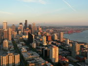 Downtown Seattle is composed of a tightly-packed financial district along with residential areas and a panoramic waterfront.