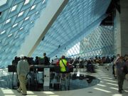 The Seattle Central Library, designed by Rem Koolhaas, is the result of a public vote on the "Libraries for All" bond measure approved by Seattle voters on November 3 1998.