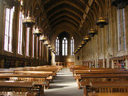 Inside Suzzallo Library, University of Washington campus.