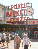 Howard Dean and Vanna White have both caught the "flying fish" at the Pike Place Market, one of Seattle's most popular tourist destinations.