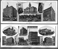 Prominent Seattle buildings circa 1893