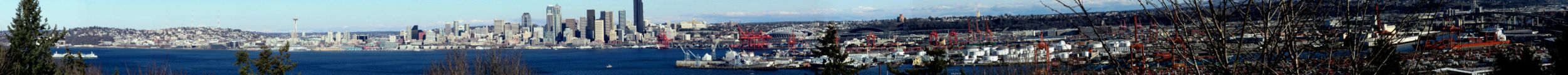 A big Seattle skyline panorama view