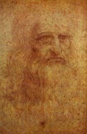 Some viewers see a strong resemblance between this alleged self-portrait of Leonardo da Vinci and the Man of the Shroud.