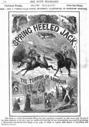 Ad for a Spring Heeled Jack penny dreadful (1886).