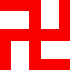 The left-facing swastika can be found in both Hindu and Buddhist tradition.