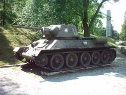 Polish T-34 Model 1943 in Poznań, Poland