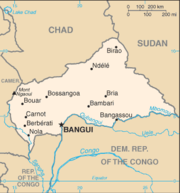 Map of the Central African Republic