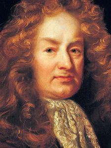 Elias Ashmole by an unknown hand (detail), c. 1688, after the portrait by John Riley, c. 1681, below.