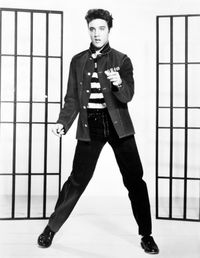 Elvis Presley in the 1957 musical drama Jailhouse Rock