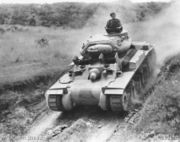 An Australian Sentinel tank during trials in 1942. Note the commander's lack of protection.