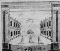 The stage in 1674.