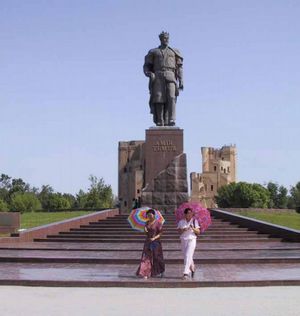 Statue of Timur in Shahrisabz, Uzbekistan